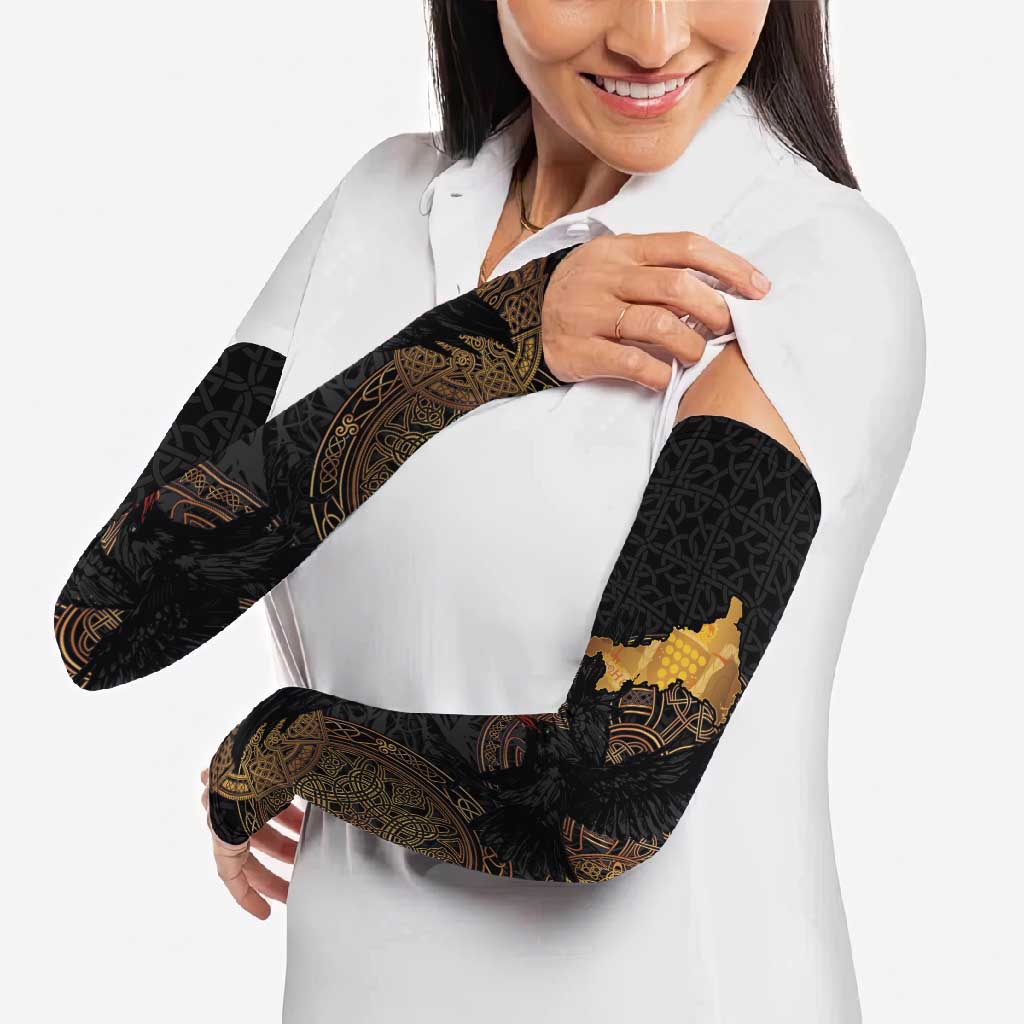 Cornwall Celtic-Chough and Knot Arm Sleeves - Wonder Print Shop
