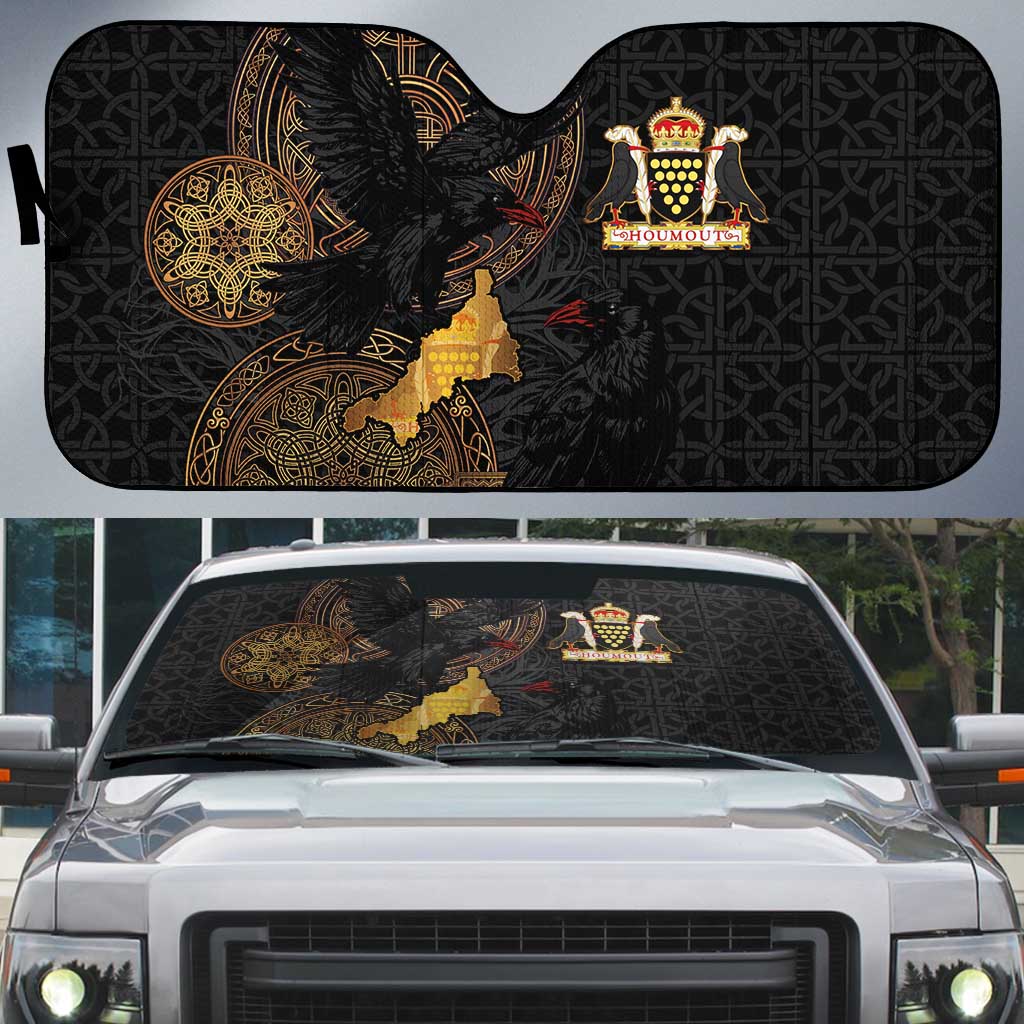 Cornwall Celtic-Chough and Knot Auto Sun Shade - Wonder Print Shop