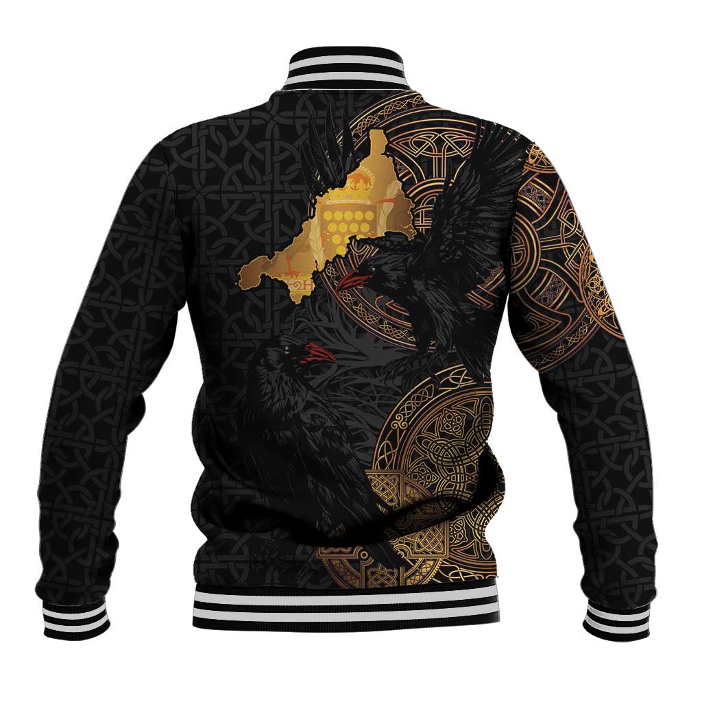Cornwall Celtic-Chough and Knot Baseball Jacket - Wonder Print Shop