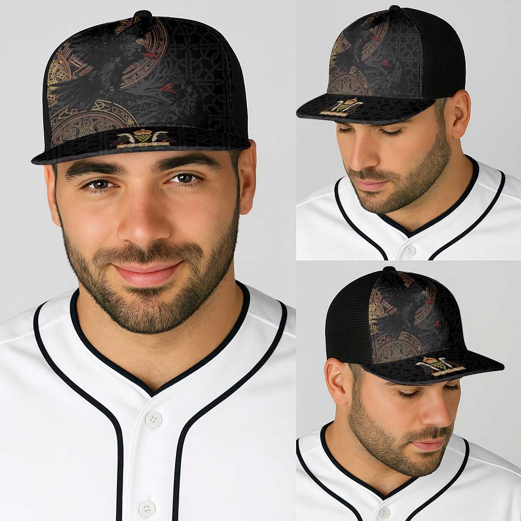 Cornwall Celtic-Chough and Knot Baseball Net Cap - Wonder Print Shop