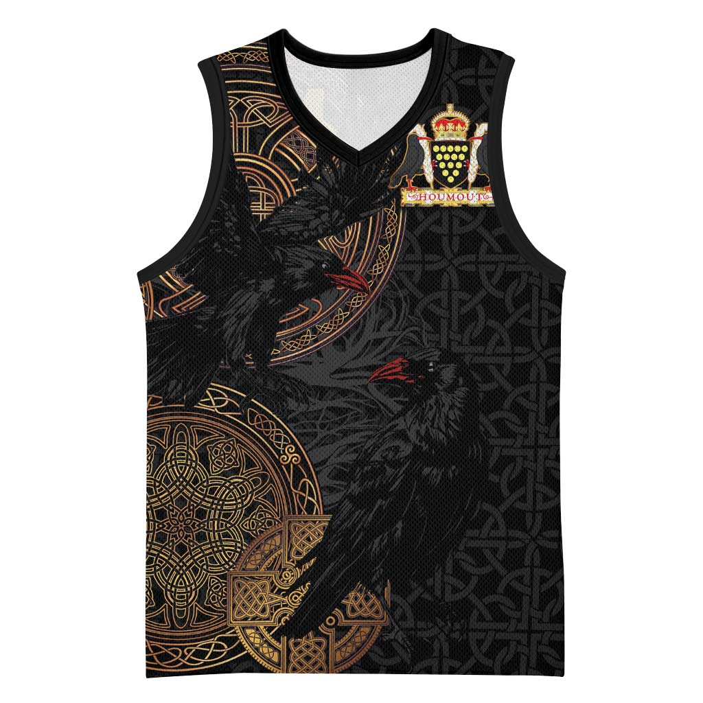 Cornwall Celtic-Chough and Knot Basketball Jersey - Wonder Print Shop