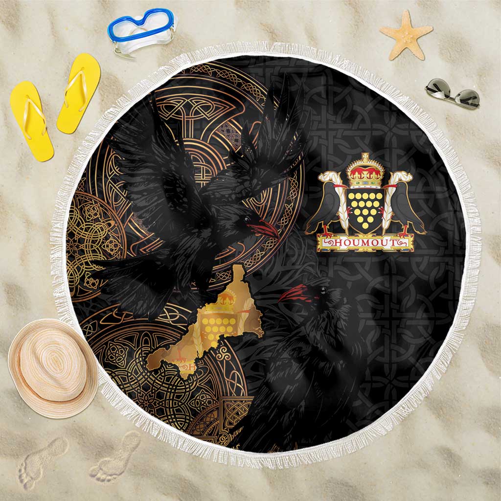 Cornwall Celtic-Chough and Knot Beach Blanket - Wonder Print Shop