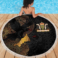 Cornwall Celtic-Chough and Knot Beach Blanket - Wonder Print Shop