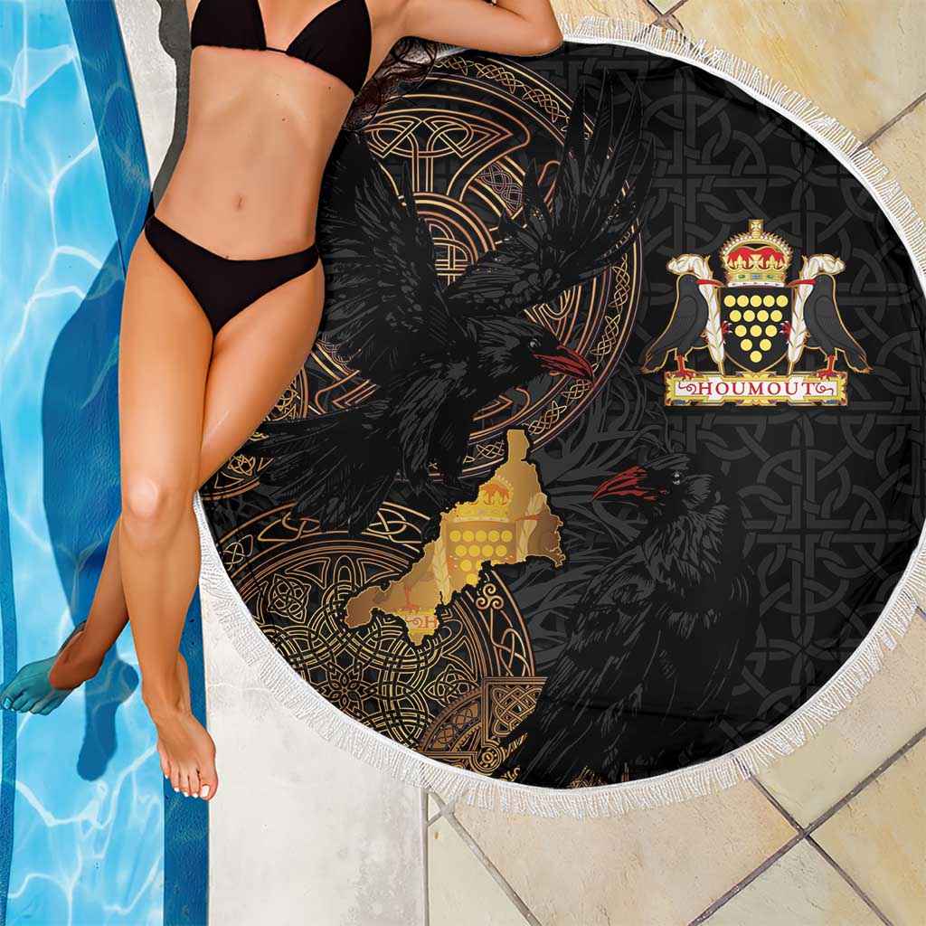 Cornwall Celtic-Chough and Knot Beach Blanket - Wonder Print Shop