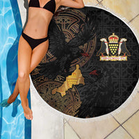 Cornwall Celtic-Chough and Knot Beach Blanket - Wonder Print Shop