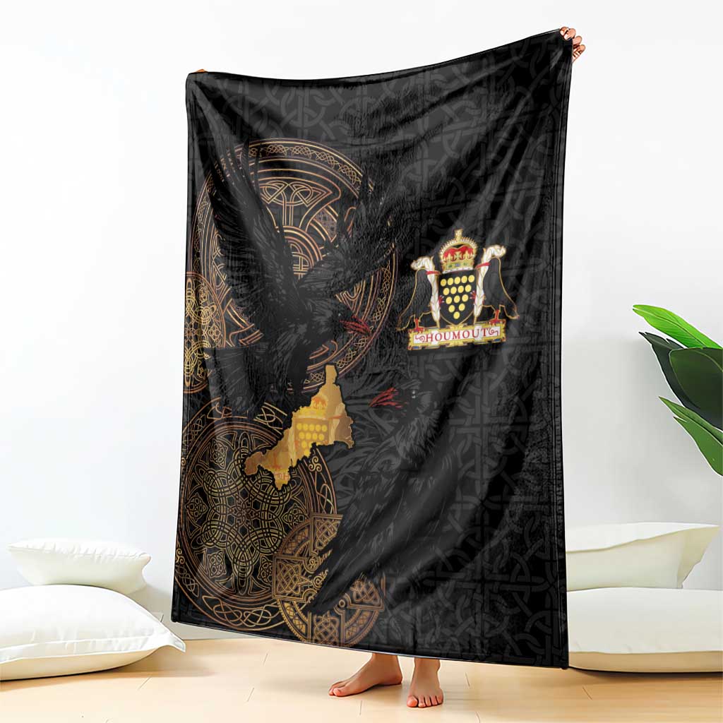 Cornwall Celtic-Chough and Knot Blanket - Wonder Print Shop