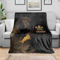 Cornwall Celtic-Chough and Knot Blanket - Wonder Print Shop