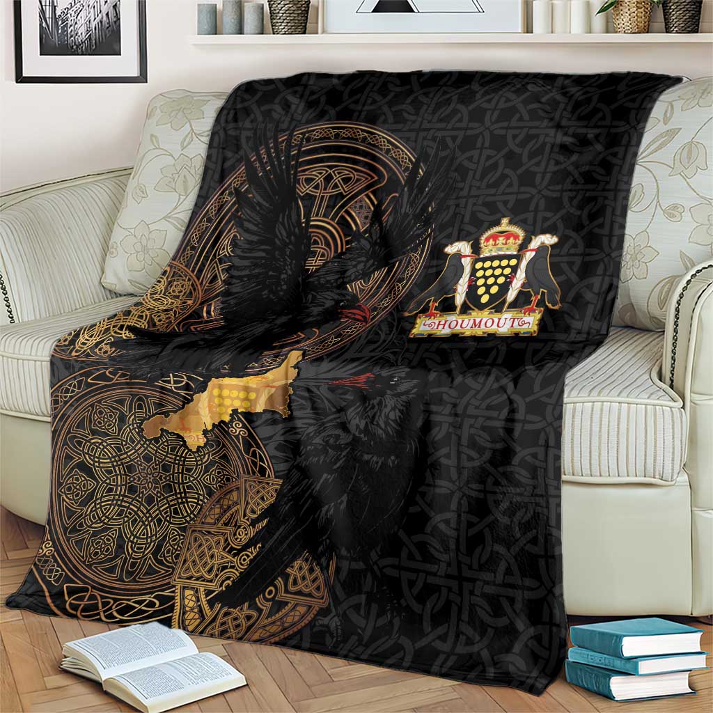 Cornwall Celtic-Chough and Knot Blanket - Wonder Print Shop