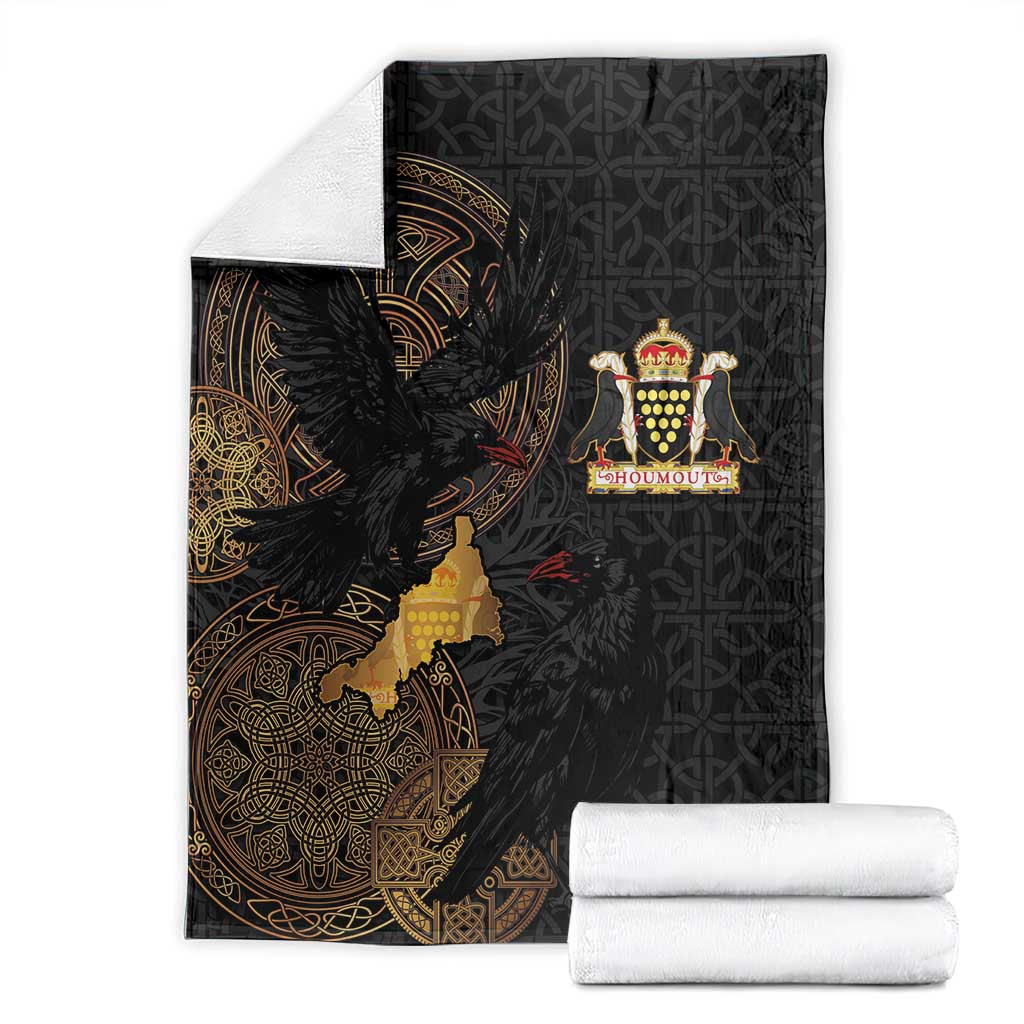 Cornwall Celtic-Chough and Knot Blanket - Wonder Print Shop