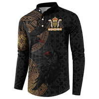 Cornwall Celtic-Chough and Knot Button Sweatshirt - Wonder Print Shop