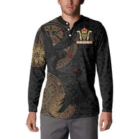 Cornwall Celtic-Chough and Knot Button Sweatshirt - Wonder Print Shop