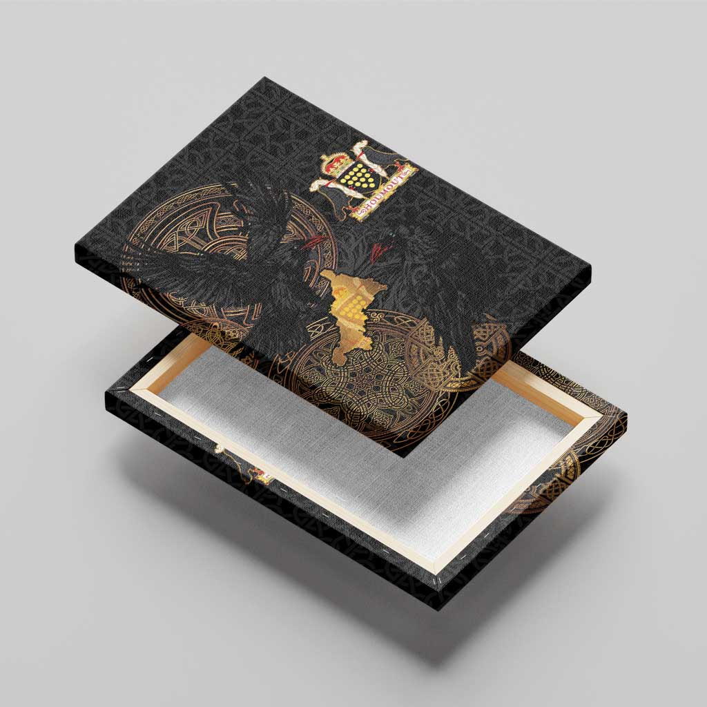 Cornwall Celtic-Chough and Knot Canvas Wall Art - Wonder Print Shop