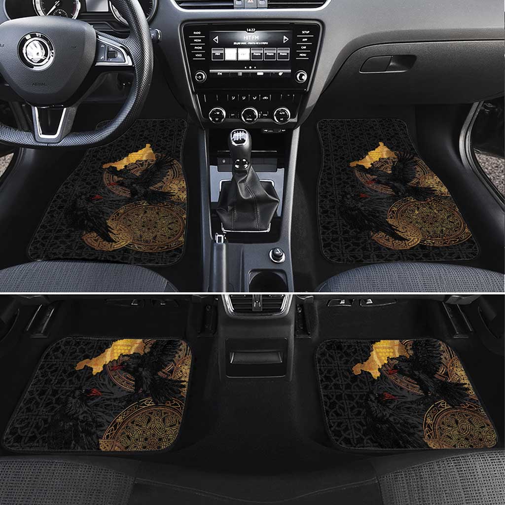 Cornwall Celtic-Chough and Knot Car Mats - Wonder Print Shop