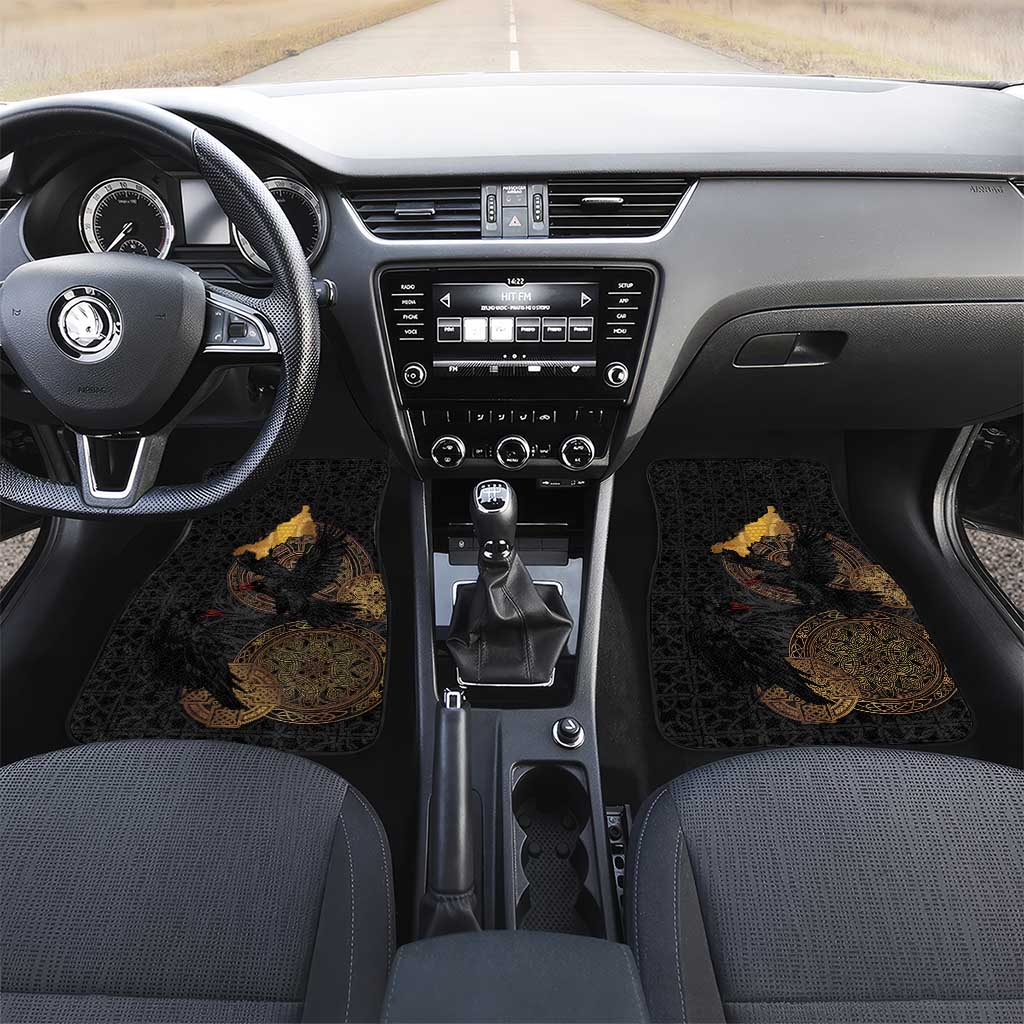 Cornwall Celtic-Chough and Knot Car Mats - Wonder Print Shop