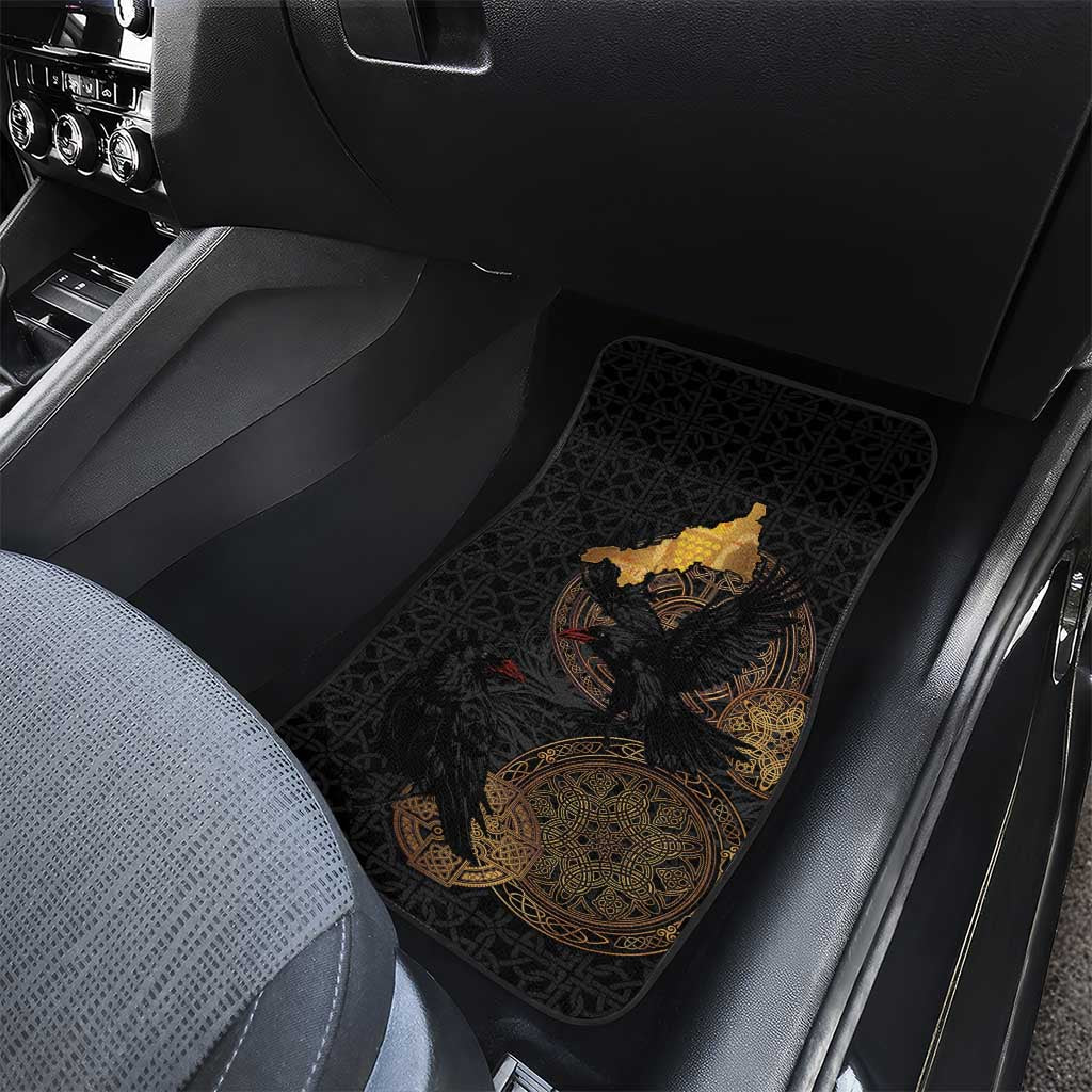 Cornwall Celtic-Chough and Knot Car Mats - Wonder Print Shop