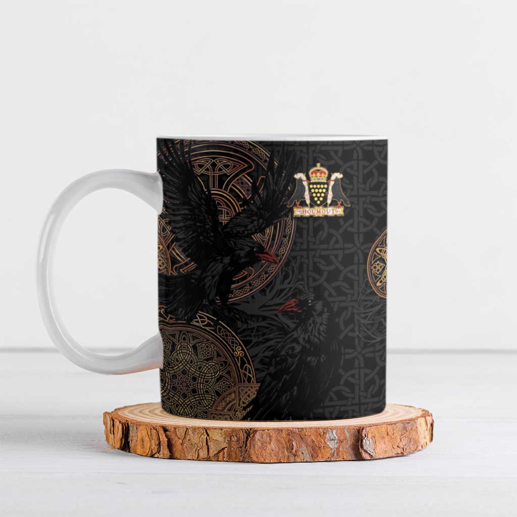 Cornwall Celtic-Chough and Knot Ceramic Mug - Wonder Print Shop