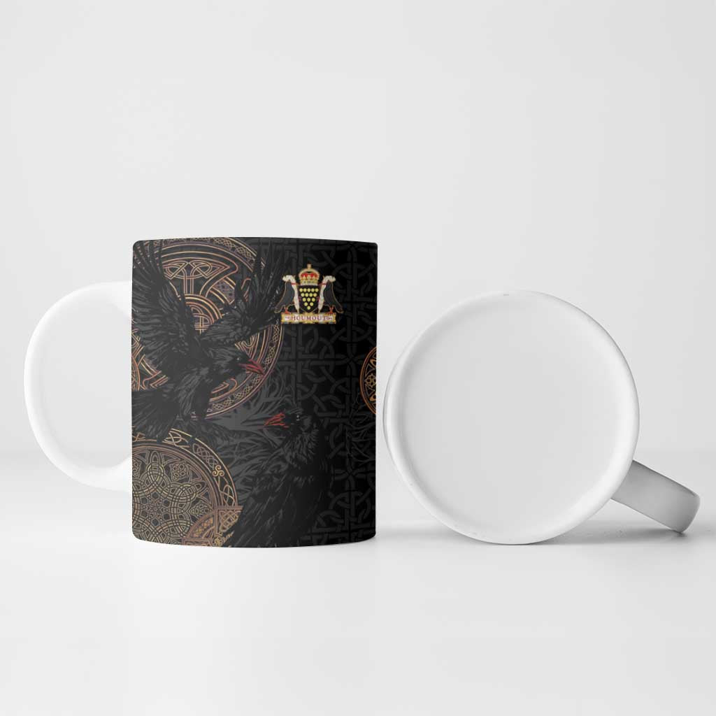 Cornwall Celtic-Chough and Knot Ceramic Mug - Wonder Print Shop