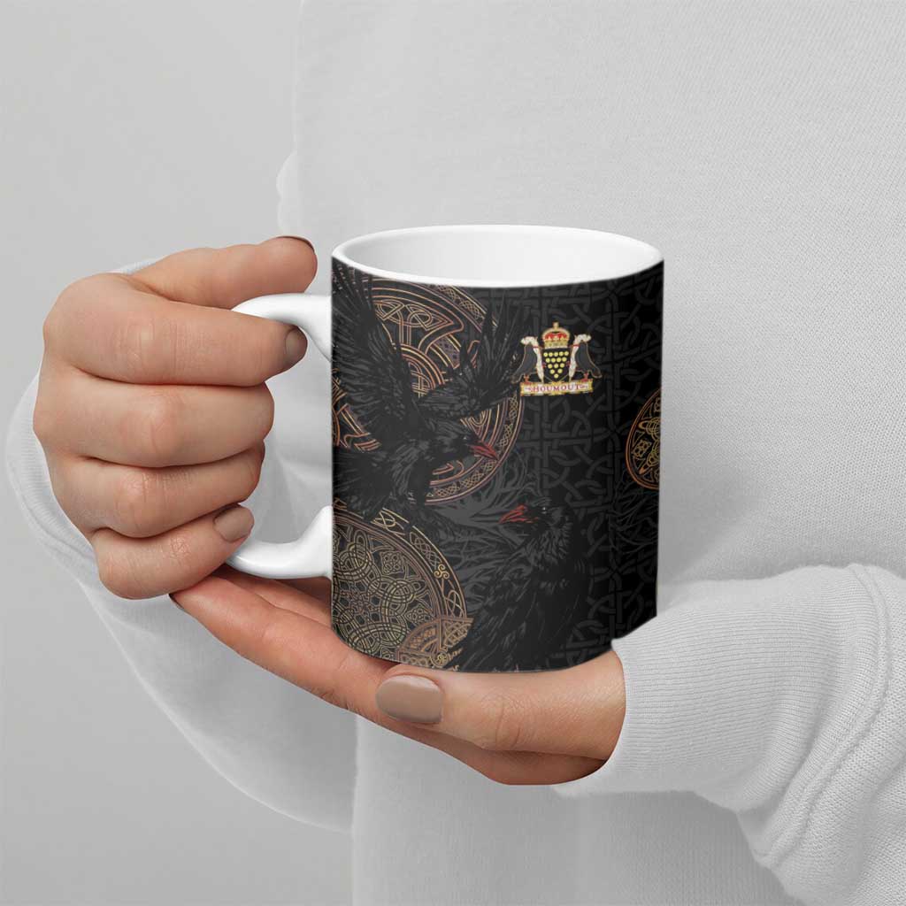 Cornwall Celtic-Chough and Knot Ceramic Mug - Wonder Print Shop
