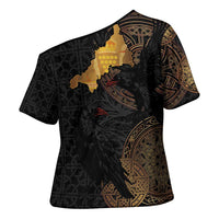 Cornwall Celtic-Chough and Knot Cross Shoulder Shirt - Wonder Print Shop