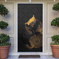 Cornwall Celtic-Chough and Knot Door Cover - Wonder Print Shop