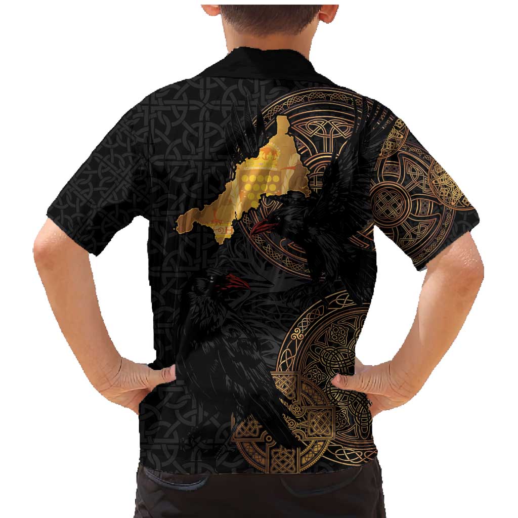 Cornwall Celtic-Chough and Knot Family Matching Mermaid Dress and Hawaiian Shirt - Wonder Print Shop
