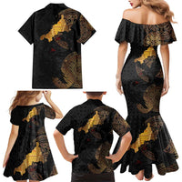 Cornwall Celtic-Chough and Knot Family Matching Mermaid Dress and Hawaiian Shirt - Wonder Print Shop