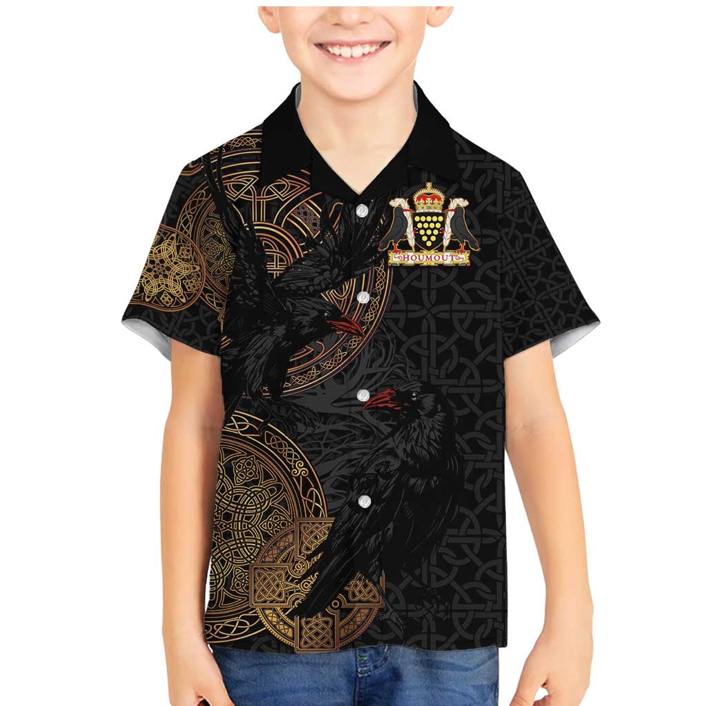 Cornwall Celtic-Chough and Knot Family Matching Mermaid Dress and Hawaiian Shirt - Wonder Print Shop