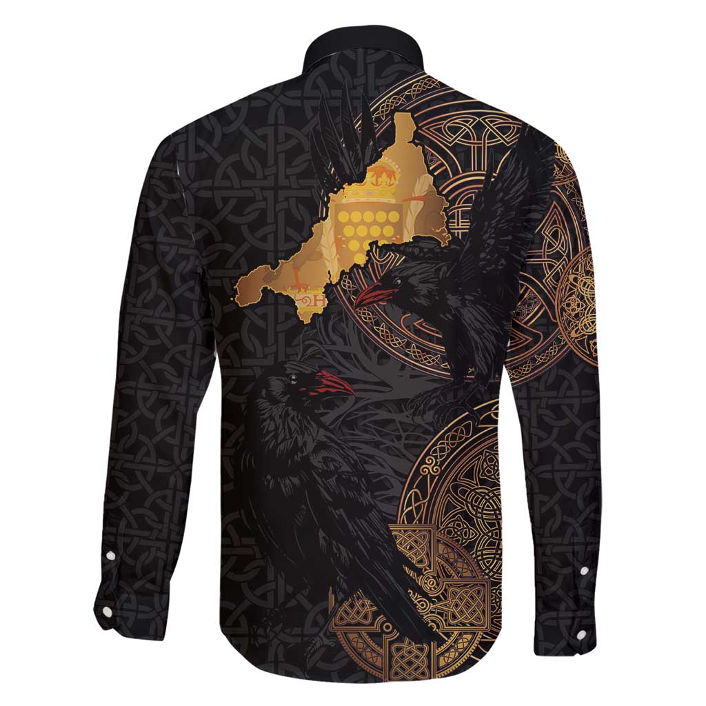 Cornwall Celtic-Chough and Knot Family Matching Off Shoulder Short Dress and Hawaiian Shirt - Wonder Print Shop