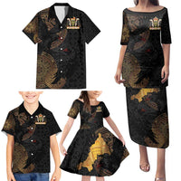 Cornwall Celtic-Chough and Knot Family Matching Puletasi and Hawaiian Shirt - Wonder Print Shop