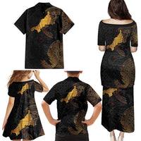 Cornwall Celtic-Chough and Knot Family Matching Puletasi and Hawaiian Shirt - Wonder Print Shop