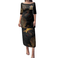 Cornwall Celtic-Chough and Knot Family Matching Puletasi and Hawaiian Shirt - Wonder Print Shop