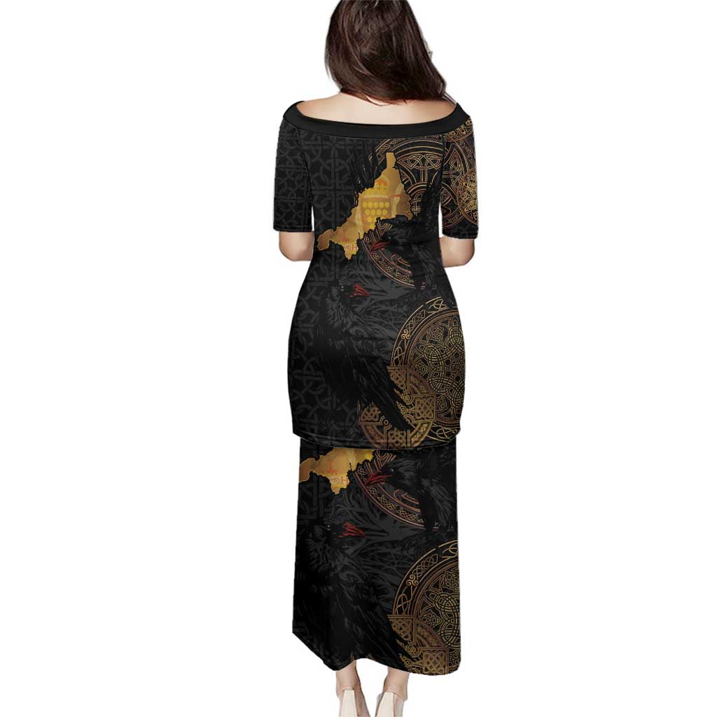 Cornwall Celtic-Chough and Knot Family Matching Puletasi and Hawaiian Shirt - Wonder Print Shop