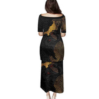 Cornwall Celtic-Chough and Knot Family Matching Puletasi and Hawaiian Shirt - Wonder Print Shop