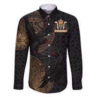 Cornwall Celtic-Chough and Knot Family Matching Short Sleeve Bodycon Dress and Hawaiian Shirt - Wonder Print Shop