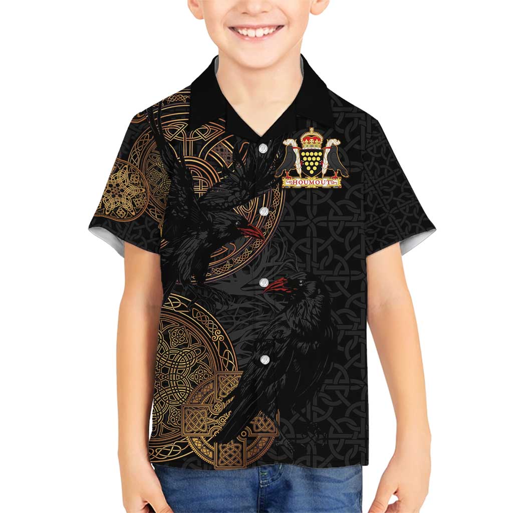 Cornwall Celtic-Chough and Knot Family Matching Summer Maxi Dress and Hawaiian Shirt - Wonder Print Shop