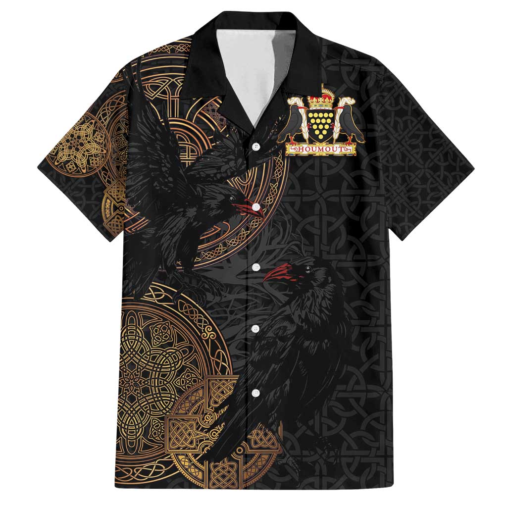 Cornwall Celtic-Chough and Knot Family Matching Tank Maxi Dress and Hawaiian Shirt - Wonder Print Shop