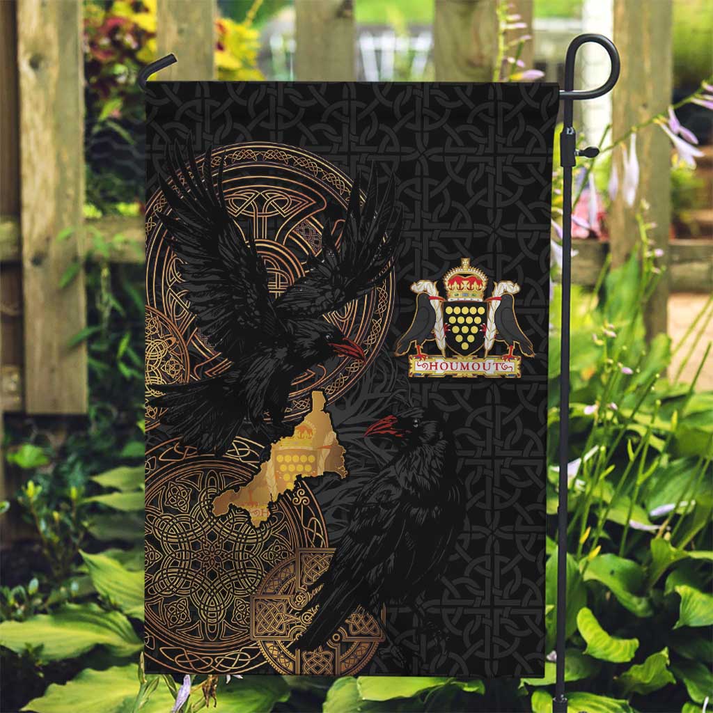 Cornwall Celtic-Chough and Knot Garden Flag - Wonder Print Shop