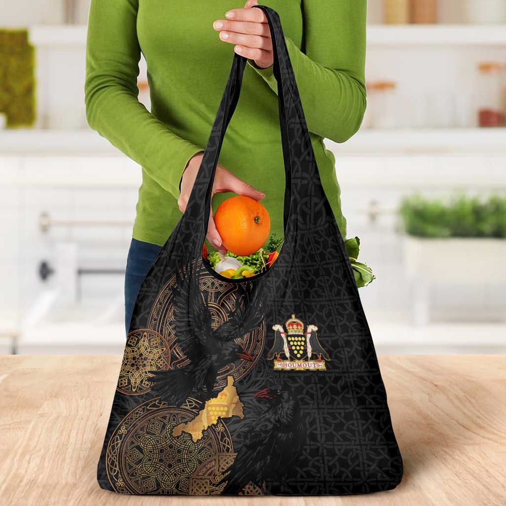 Cornwall Celtic-Chough and Knot Grocery Bag - Wonder Print Shop