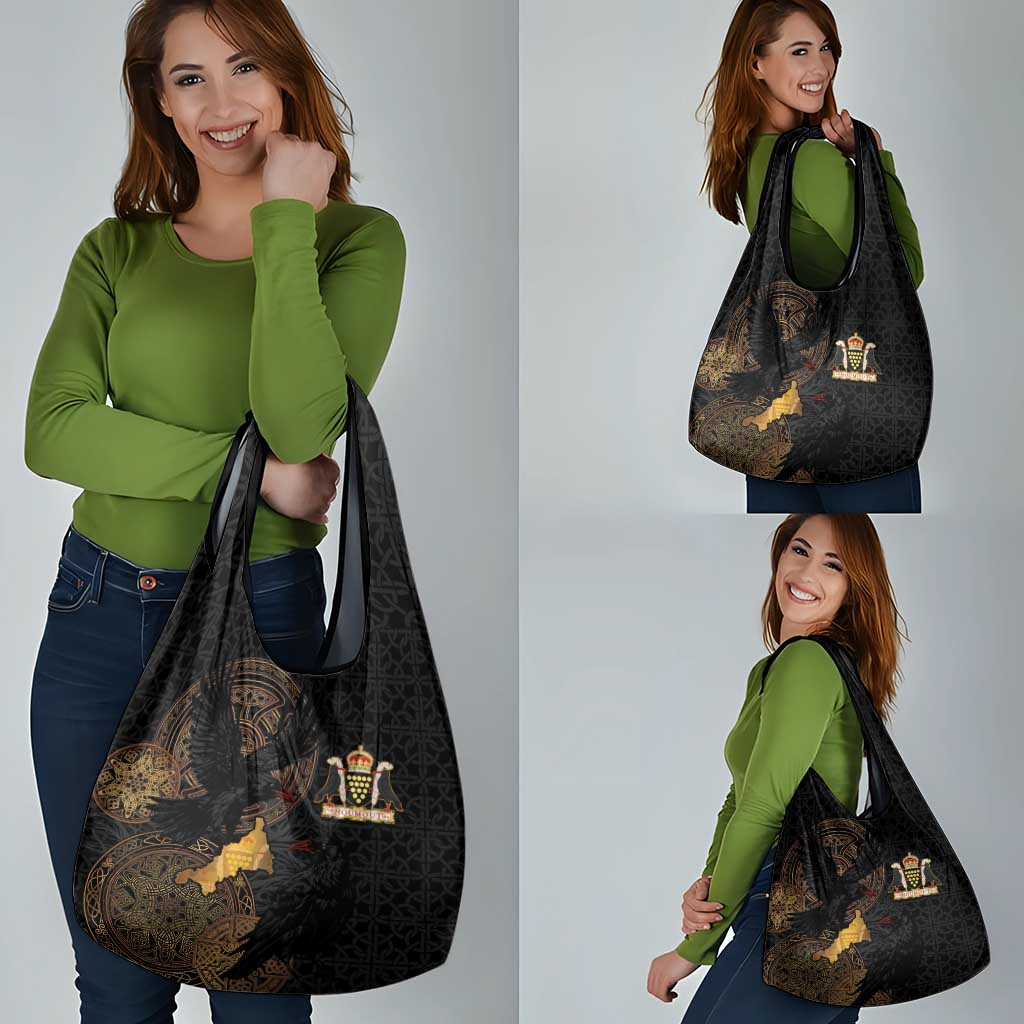 Cornwall Celtic-Chough and Knot Grocery Bag - Wonder Print Shop