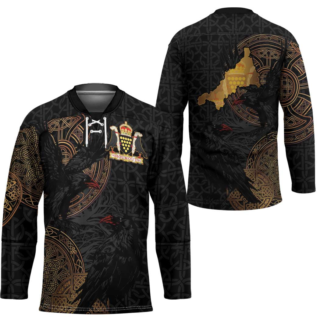 Cornwall Celtic-Chough and Knot Hockey Jersey - Wonder Print Shop