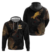 Cornwall Celtic-Chough and Knot Hoodie - Wonder Print Shop