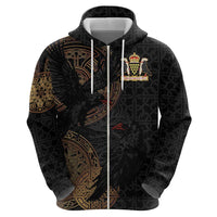 Cornwall Celtic-Chough and Knot Hoodie - Wonder Print Shop