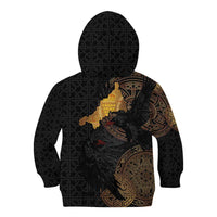 Cornwall Celtic-Chough and Knot Kid Hoodie - Wonder Print Shop