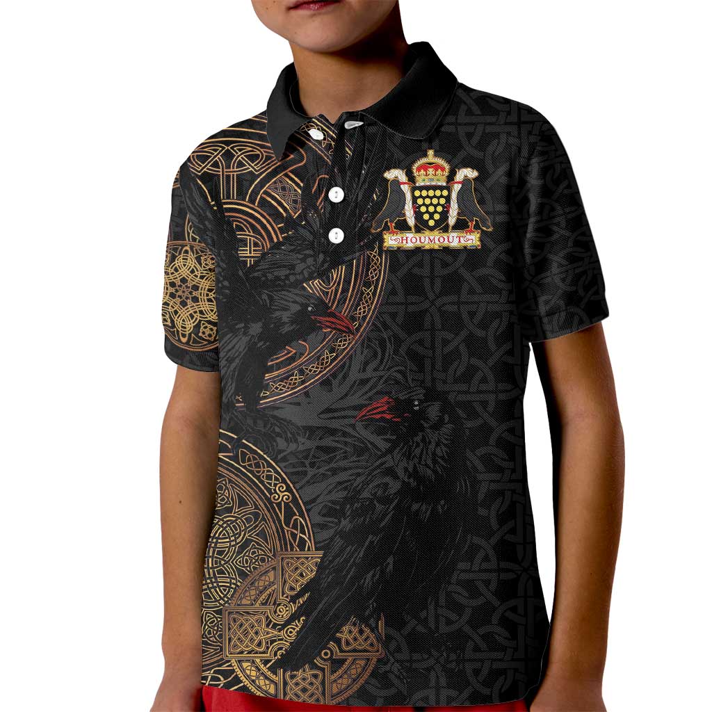 Cornwall Celtic-Chough and Knot Kid Polo Shirt - Wonder Print Shop