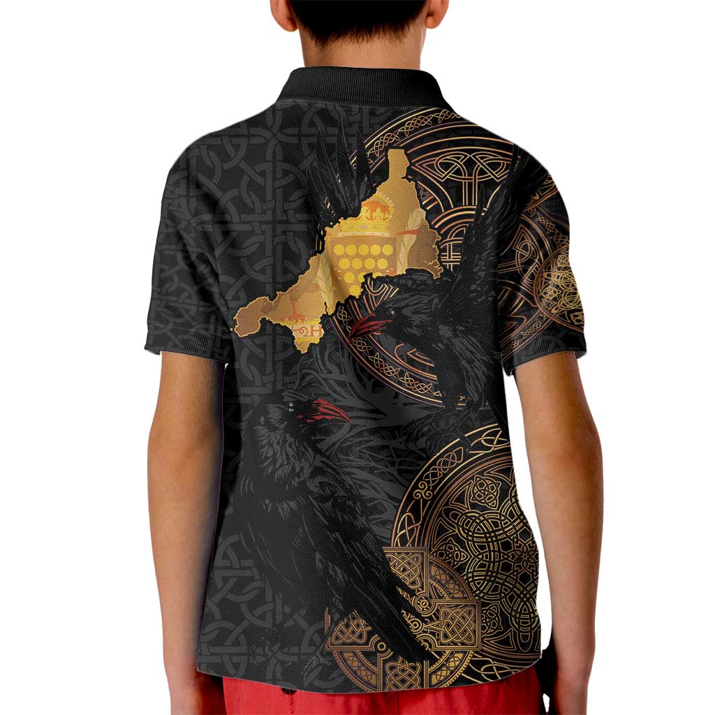 Cornwall Celtic-Chough and Knot Kid Polo Shirt - Wonder Print Shop