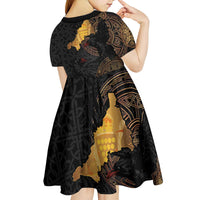 Cornwall Celtic-Chough and Knot Kid Short Sleeve Dress - Wonder Print Shop