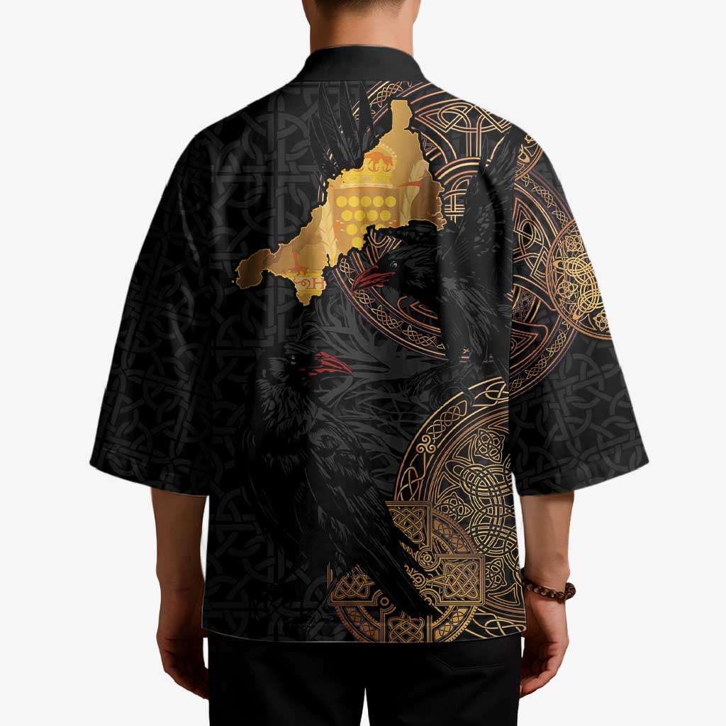 Cornwall Celtic-Chough and Knot Kimono - Wonder Print Shop