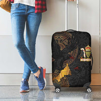 Cornwall Celtic-Chough and Knot Luggage Cover - Wonder Print Shop