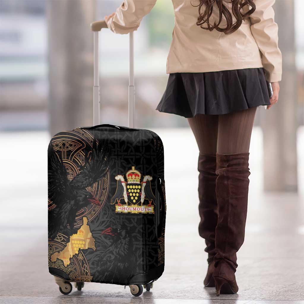 Cornwall Celtic-Chough and Knot Luggage Cover - Wonder Print Shop