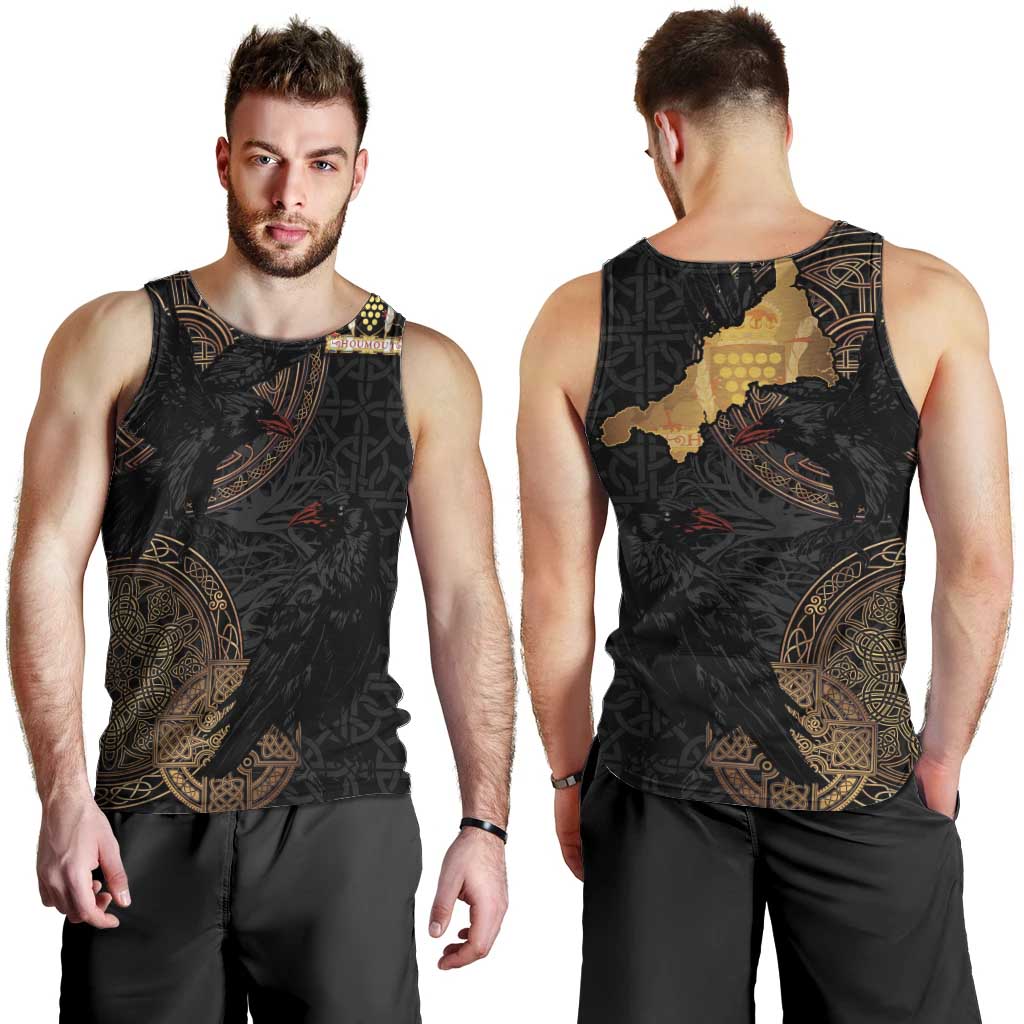 Cornwall Celtic-Chough and Knot Men Tank Top - Wonder Print Shop